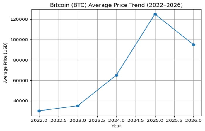 bitcoin(btc) average price trend